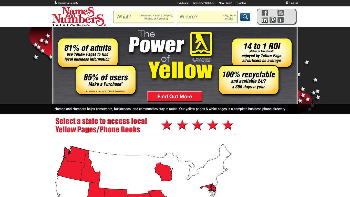 Yellow Pages & White Pages | Names and Numbers